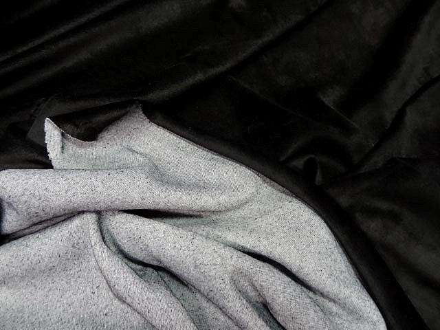 Velours eponge noir 3