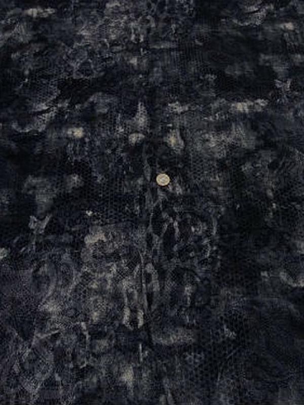 Velours gris bleute degrade motif dentelle 