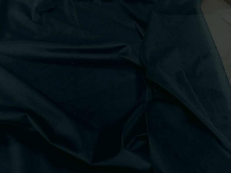 Velours lisse bleu petrole fonce 2
