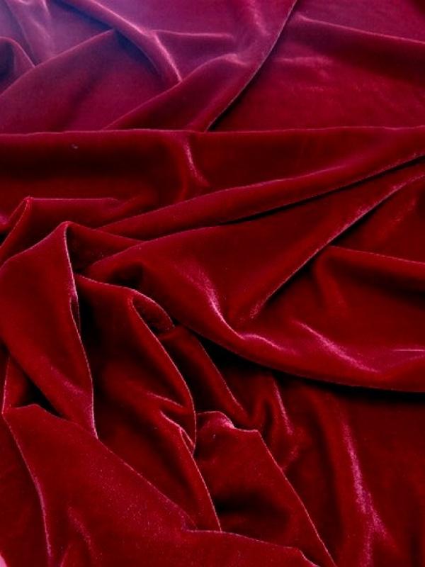 Velours micro fibre bordeaux griotte 2 