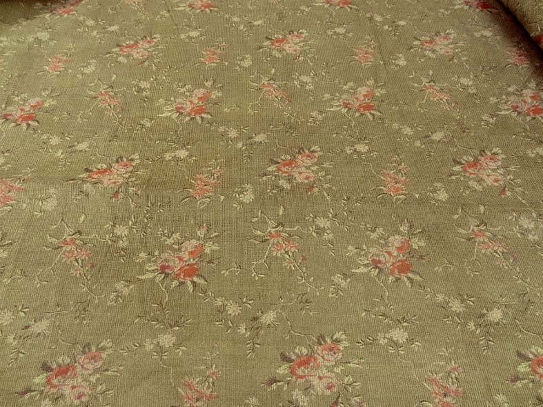 Velours milleraies marron mordore petites roses liberty 1