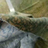 Velours ras camaieu kaki vert 04