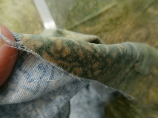 Velours ras camaieu kaki vert 04