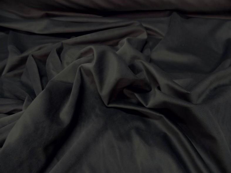 Velours ras d ameublement gris fonce 3