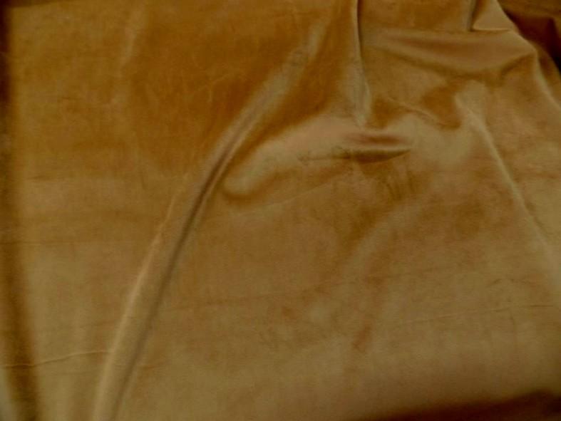 Velours ras d ameublement ocre dore 2