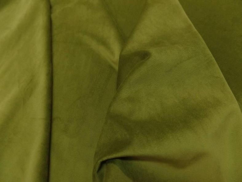 Velours ras teinte vert olive 3