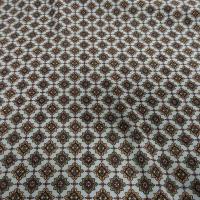 Viscose blanc casse motifs vintage moutarde et tilleul 1 