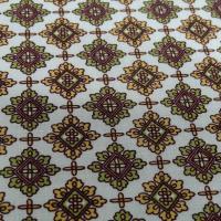 Viscose blanc casse motifs vintage moutarde et tilleul 2 