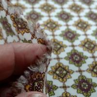 Viscose blanc casse motifs vintage moutarde et tilleul 4 