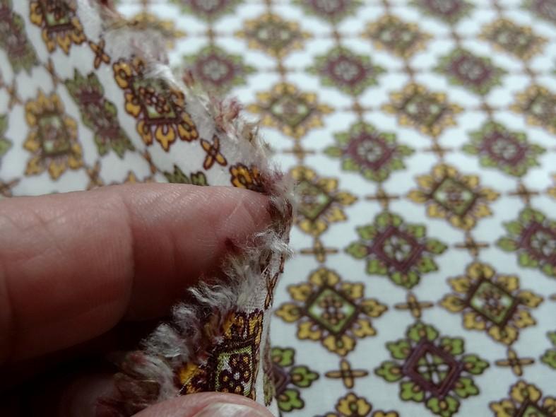 Viscose blanc casse motifs vintage moutarde et tilleul 4