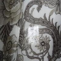 Viscose coton blanc et motifs taupe 04