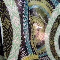 Viscose coton motif africain noir et anis 2 1