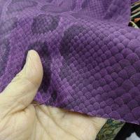 Viscose coton motif reptile prune 5 