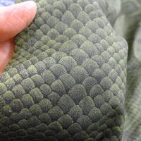 Viscose coton motif reptile vert bronze 2 