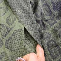 Viscose coton motif reptile vert bronze 4 