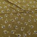 Viscose coton ocre motif africain 1 