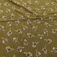 Viscose coton ocre motif africain 1 
