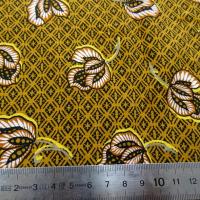 Viscose coton ocre motif africain 2 