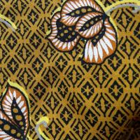 Viscose coton ocre motif africain 3 
