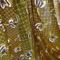 Viscose coton ocre motif africain 4 