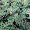 Viscose feuilles de palmier jade et bleu marine 5 
