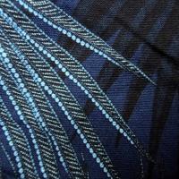 Viscose fond bleu cobalt motif papyrus 4