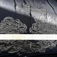 Viscose lycra soie noire motif cachemire 2