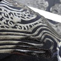 Viscose lycra soie noire motif cachemire 3