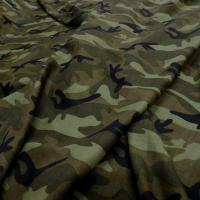 Viscose motif camouflage kaki