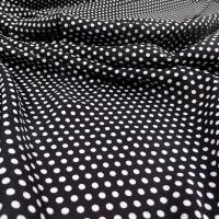 Viscose noire pois blancs pin up 1