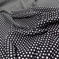 Viscose noire pois blancs pin up 2