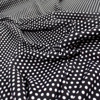 Viscose noire pois blancs pin up 2 