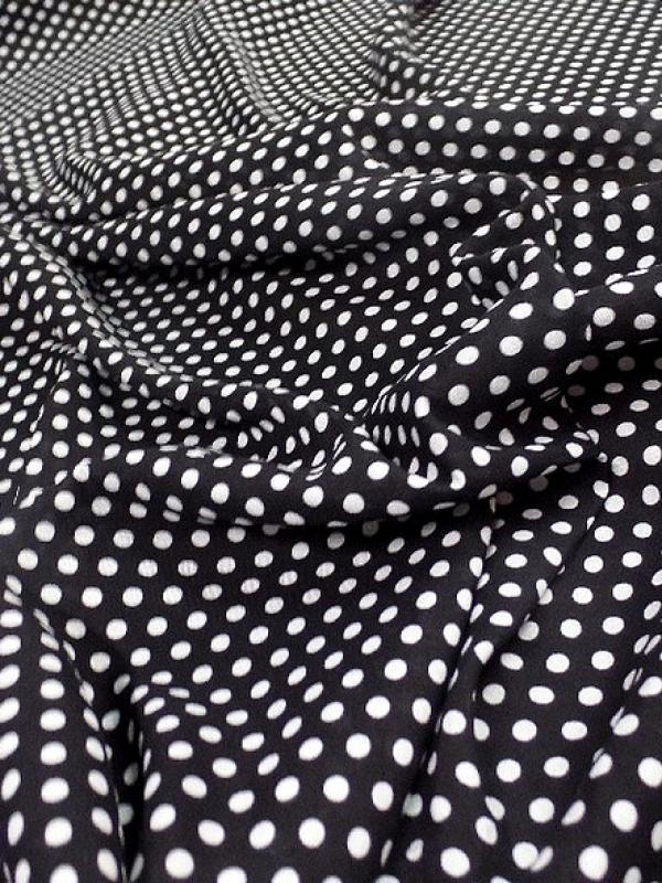 Viscose noire pois blancs pin up 2