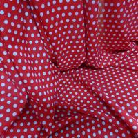 Viscose rouge pois blancs pin up 2 