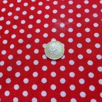 Viscose rouge pois blancs pin up 3