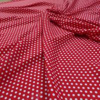 Viscose rouge pois blancs pin up 4