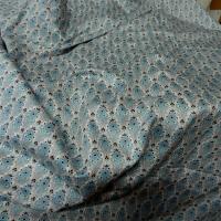 Viscose satinee motifs art deco bleu celeste 1