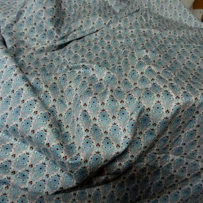 Viscose satinee motifs art deco bleu celeste 1 