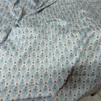 Viscose satinee motifs art deco bleu celeste 2