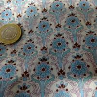Viscose satinee motifs art deco bleu celeste 3