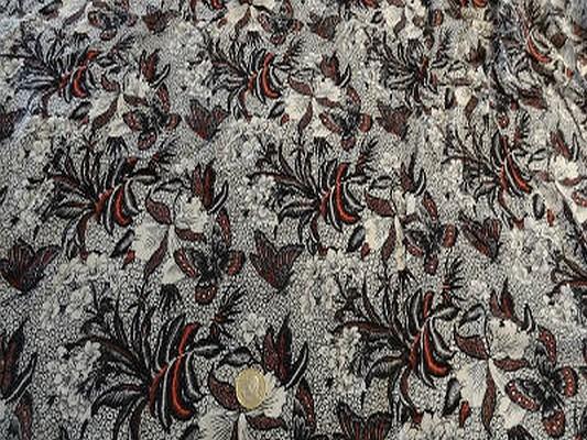 Viscose coton fleur papillon tribal 01