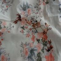 Voile coton chair fleurs 04