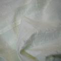 Voile coton blanc casse faconne et frange 1 