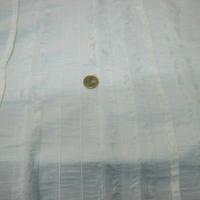 Voile coton blanc casse faconne et frange 2 