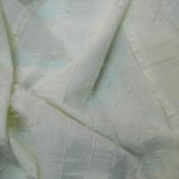 Voile coton blanc casse faconne et frange 3 
