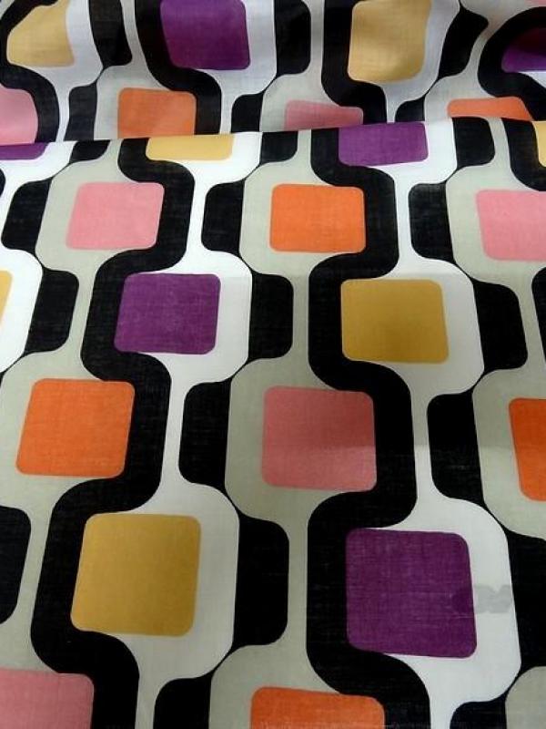 Voile coton geometrie annees 60 1 