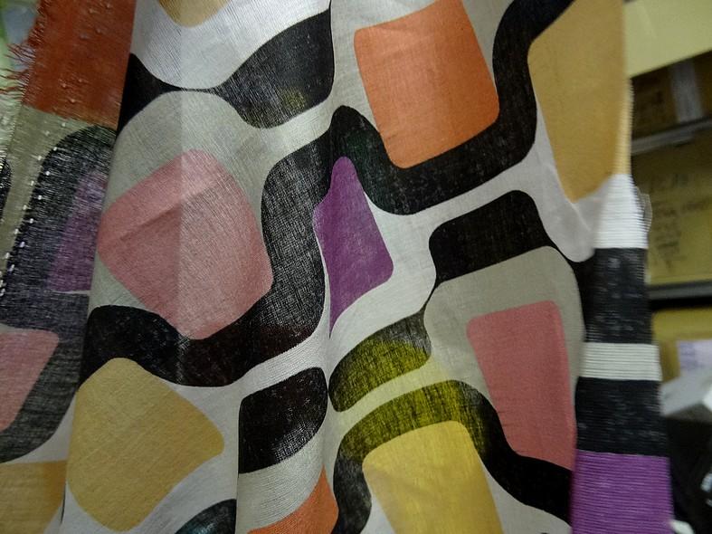 Voile coton geometrie annees 60 2 1