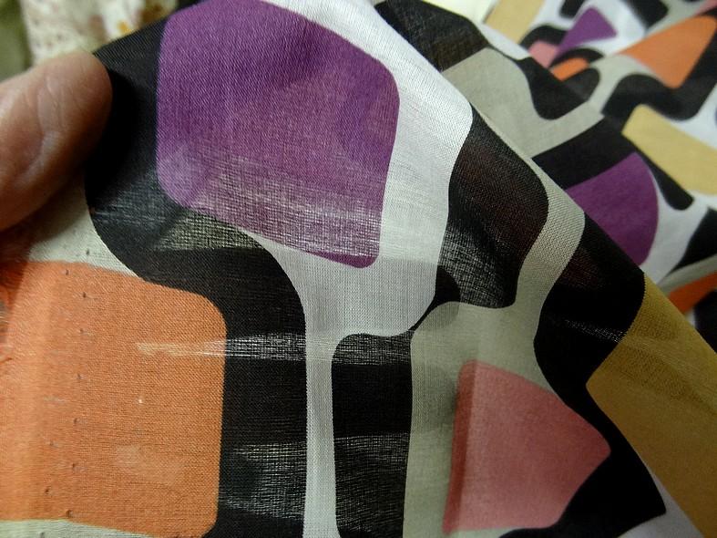 Voile coton geometrie annees 60 3