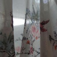 Voile coton oiseaux sur branches et fleurs 6 