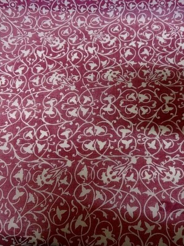 Voile coton petits motifs fuchsia et blanc 2 